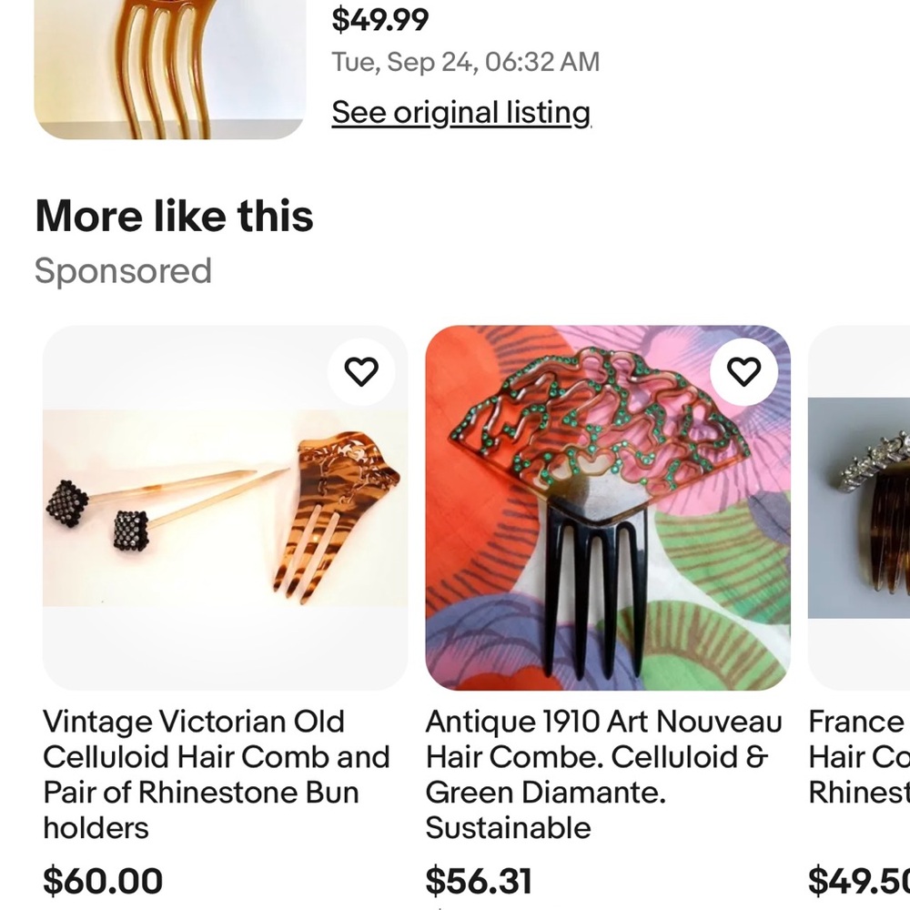 #Victorian Hair Comb - Picture 4 of 4